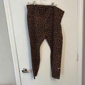 Nike Brown Leopard Print Leggings